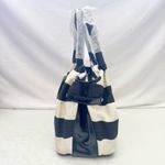 Kate Spade New Black & Cream Stevie Jubilee Stripe Canvas Hobo Bag Purse Photo 5
