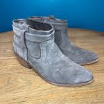 Joie  Ajax Suede Western Short Ankle Boot Pull On Bootie Gray Women’s 7.5 Photo 0