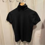 Cute vintage 90s soft fuzzy black short sleeve turtleneck sweater whimsigoth lux Size M Photo 8