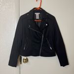 Philosophy Black Faux Suede Moto Jacket Size S Photo 1