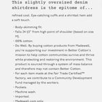 Madewell  Denim Oversized Mini Shirtdress In Tile White Photo 2