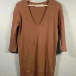 Free People FREE‎ PEOPLE Beach Phoenix Ribbed Mini Dress Size S Small Brown Coverup Vacation Photo 0