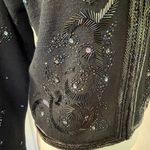 Liz Claiborne Vintage Lambswool Beaded Cardigan Holiday Party Sweater Small Photo 1