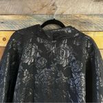 Karen Kane  Black Metallic Floral Cape Style‎ Jacket Size Medium Photo 6