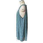 Roller Rabbit  Sleeveless Shift Dress in Block Print Teal Blue Size Large Photo 1