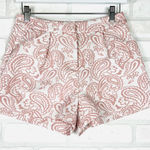 Victoria Beckham Blush Pink Paisley Brocade Shorts - Women's Size 4 Photo 0
