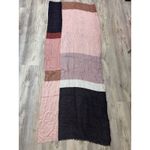 Kate Spade New York Color Block Scarf Pink Black Peach Photo 1