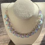 Vintage Marks & Spencer glass & Crystal Twisted Necklace M&S Necklace Sz 20” Purple Photo 11