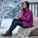 Patagonia Vintage  Y2K Jacket Full Zip Womens 10 M Pink Blue
Bomber Coat RARE Photo 2