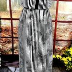 White House | Black Market Striped Keyhole Maxi Dress Black/White 2 Photo 5