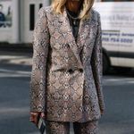 ANINE BING ππ Cigarette Python Trousers ~ Split Cuff Snakeskin Print XS NWT Photo 5