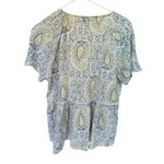 Lucky Brand  Flutter Sleeve Top Babydoll Silhouette Lightweight‎ Sheer Size L Photo 1