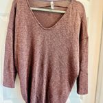 Jolie Textured Knit Top in Dusty Rose Pink Size L Photo 0