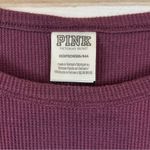 PINK - Victoria's Secret NWOT PINK Purple/Plum Waffle Long Sleeve T-shirt Warm Shirt Size Extra S… Photo 7