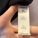 Halara  Black Wrap Top XL Womens NWT Career V Neck Short Sleeve Slim Fit Photo 5