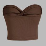 SheIn ୨୧ ・゚✧ Twist Front Ribbed Knit Tube Top NWT Photo 1