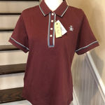 Polo ORIGINAL PENGUIN Tawny Port Women’s Tipped Original  Shirt Sz XL Photo 0