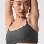 Alo Yoga  airlift intrigue Charcoal Sports Bra Photo 0
