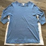 NEW J. Jill Linen Blend Sweater Top Blue Layered Womens Size M Size M Photo 0