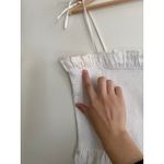 V. CHAPMAN Lily White Ruched & Ruffled Stretch Midi Dress Size 6 Photo 3