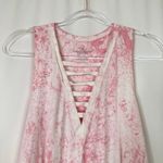 American Eagle | Pink Tie Dye Tunic Tank Laced V-Neck Womens Large Photo 1
