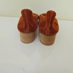 Anthropologie Soludos Juliette Pumps Stacked Heel Suede Round Toe Rust Orange 11 Photo 9