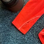 Athleta  Vibrant paprika orange Red Long Sleeve Tee scoop thumb holes Large L Photo 3