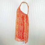 Umgee Coastal Cowgirl Boho Festival Dress Medium Orange Aztec Lace Racerback Photo 3