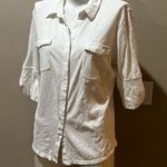 Caslon  white button up collared blouse Photo 4