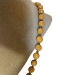 Tan faux pearl unmarked unbranded Beaded Necklace old money retro Photo 2