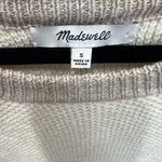 Madewell  Province Cross-Back Pullover Sweater in Colorblock Cream Sz small Photo 1