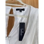 Lulus NWT  Embrace Your Beauty Ivory Pleated Long Sleeve Skort Romper Party Sz XS Photo 3