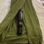 ASOS  Olive Green Textured Midi Dress Photo 5