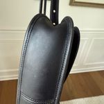 Coach Vintage 90s Crescent Saddle Bag Black Leather Brass 9988 Photo 8