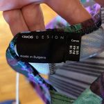 ASOS  DESIGN Curve pleated twist back cap sleeve midi dress, purple floral, 14 Photo 5