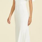 Sachin + Babi  Aubrey Ivory Satin Crepe Bow Shoulder Formal Gown Size 2 Photo 0