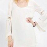 Stone Cold Fox  | Ivory Bell Sleeve Crochet Mini Dress Medium Photo 0