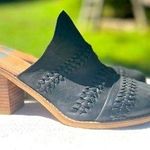 Joie  Heeled Leather Mule Black Size 8.5 Photo 0