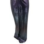 Tadashi Shoji  Sequin‎ Gown Long Ruched Metallic Ombre Gold Purple Size 12 Photo 8