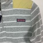 Vineyard Vines  Striped Quarter Zip Pullover Sweater Gray Cotton Preppy Small Photo 1