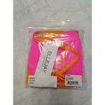 Ellejay  Lauren Bikini Swim Top Neon Pink OrangeColorblock Size Large Photo 2