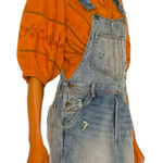 Free People NWT Baxter Denim Overall Dress Grunge Blue Size Small Photo 0