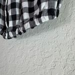 Madewell Linen Blend Puff Sleeve Crop Top June Gingham Lighthouse Size XXS Photo 4