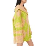 Free People Sunshine To Follow Lemon Sugar Fuzzy Argyle Sweater Small Photo 9