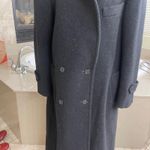 Evan Picone VTG sz 14 Long Black Double Breasted Wool Womens Full Length Coat Photo 1