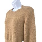 FAVLUX Teddy Knit Textured Sweater Crewneck Beige Tan Size Small Photo 4