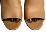 Vince Alora Open Toe Mule 100% Leather Sandal Nude Tan Block Heel Classic Size 8 Photo 3