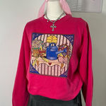 American Vintage Vintage 90s Grandma Plant Gardener Hot Pink Crewneck Sweater Womens Medium Photo 0