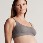 Quince NWT Ultra Soft Everyday Micromodal Maternity Nursing Bra (2 Pack) Grey S Photo 0