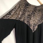 Amaryllis Leopard Print Velvet Bodice Sweater Size 1X Black Photo 5